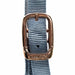 Adjustable 1" Nylon Horse Halter - MBTF - Grey/Blue - 1"W (8" - 11") - 1 - 2
