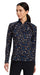 Ariat Sunstopper 2.0 1/4 Zip Baselayer Color Black Busy Pont Print