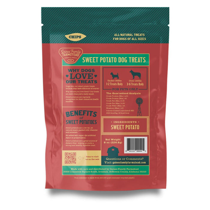 Air - Dried All Natural Single Ingredient Dog Treats – Beef, Chicken, Elk, Sweet Potato & Turkey Tendon, Grain - Free, High Protein, Made in USA - GFFX - Sweet Potato - 8 oz - 13