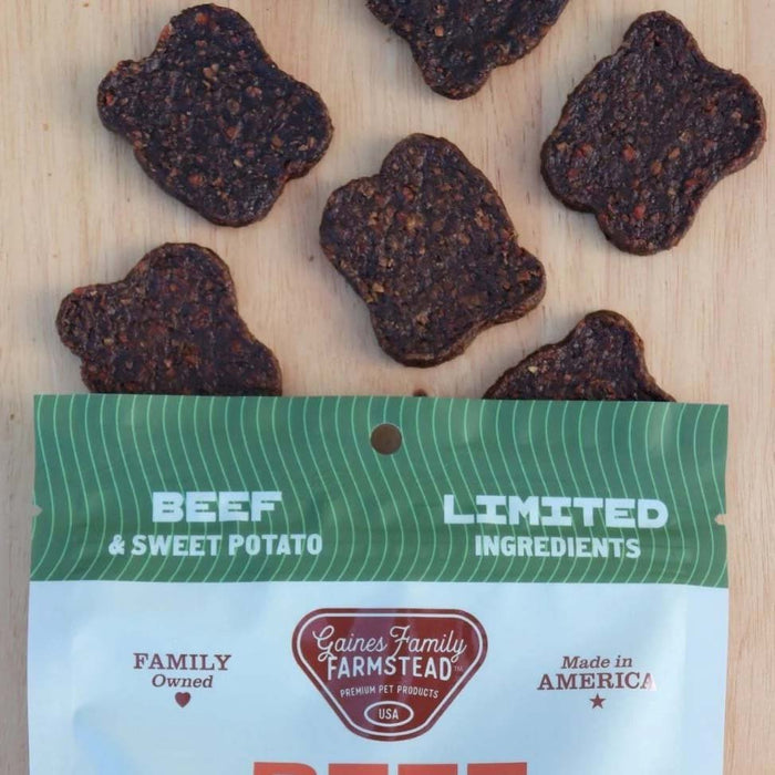 All Natural Meat & Sweet Potato Fillets Dog Treats – Limited Ingredient, Made in USA - GFFT - 8 oz - Beef and Sweet Potato - 17