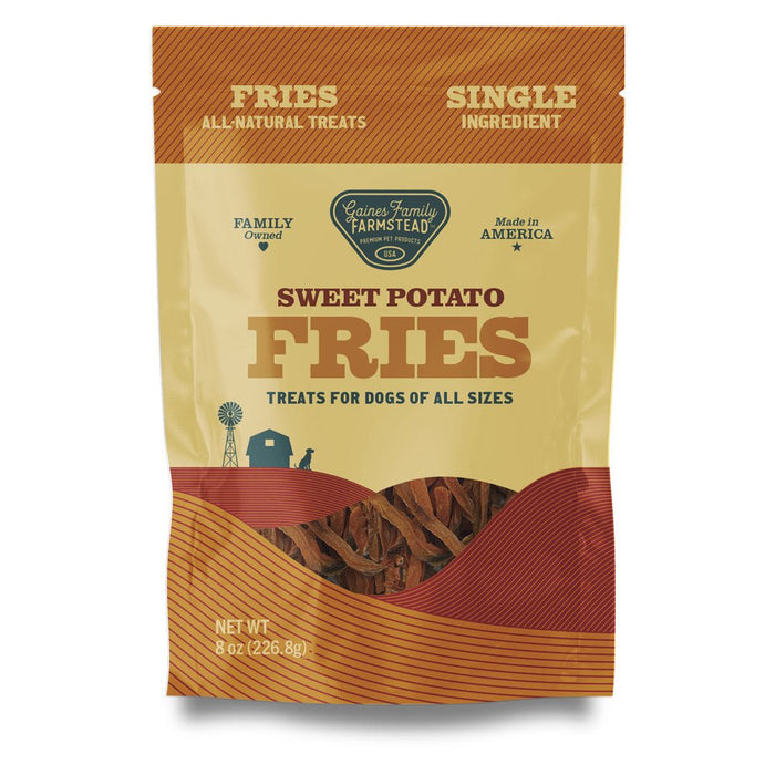 All Natural Sweet Potato Fries for Dogs – Single Ingredient, Made in USA Treats - GFFJ - Regular - 8 oz - Sweet Potato - 2