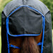 Amigo Ripstop 900D Plus Horse Turnout Blanket - 200g Medium Weight, Waterproof with Detachable Hood - FOXAQ - Black / Blue Trim - 66" - 5