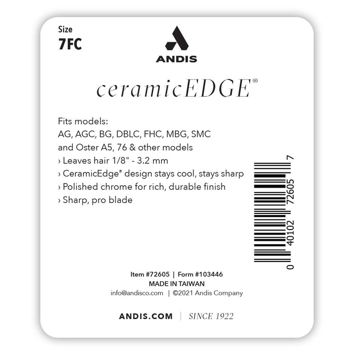 Andis 7FC Blades - ACCR - CeramicEdge - 6