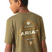 Ariat Boys Short Sleeve Tee - AI8NB - Roped Diamond - Military Heather - XSmall - 11