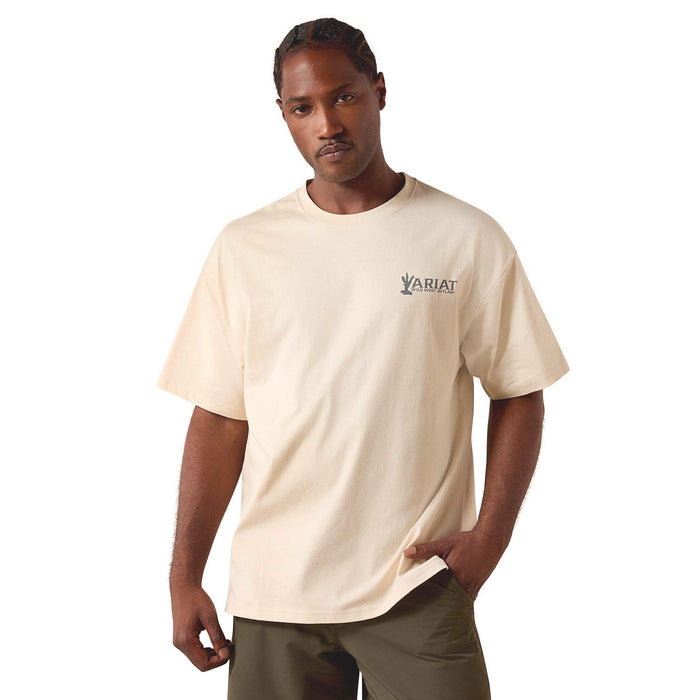 Ariat Men's Boxy "The Wicked" Short Sleeve Graphic Shirt - AI9G7 - Beige - Small - 1 ct - 3