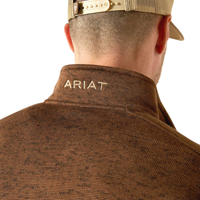 Ariat Mens Caldwell 1/4 Zip Pullover Sweater - AI8KE - Brown - Small - Each - 4
