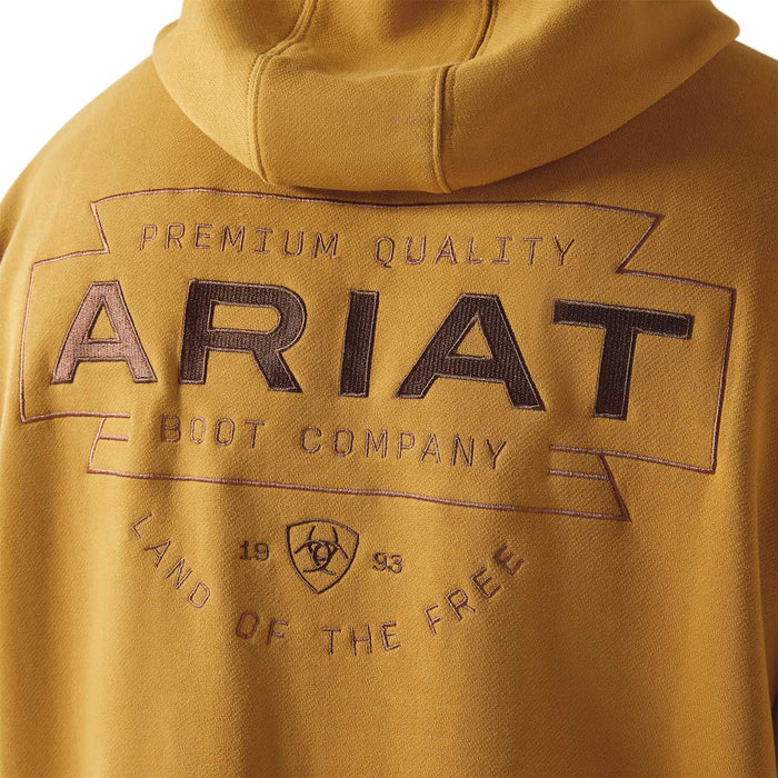 Ariat Mens Hoodie - AI8JA - Southwest Simple Bone Brown - Small - Each - 4