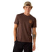 Ariat Mens Patriotic Badge Short Sleeve Shirt, 100% Cotton Unisex Top - AI9DU - Brown - Small - Each - 7