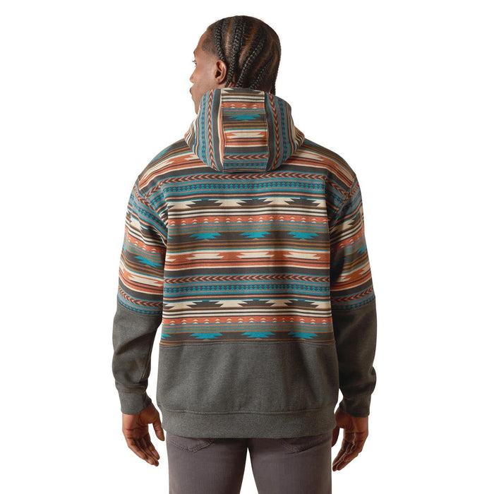 Ariat Mens Print Hoodie - AI8GQ - Rust Serape - Small - Each - 2
