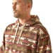 Ariat Mens Print Hoodie - AI8HG - Oatmeal Southwest - Small - Each - 12