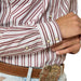 Ariat Men's Pro Series Fitted Long Sleeve Western Shirt with Snap Closure - AI9FD - White Stripe - Small - 1 ct - 4