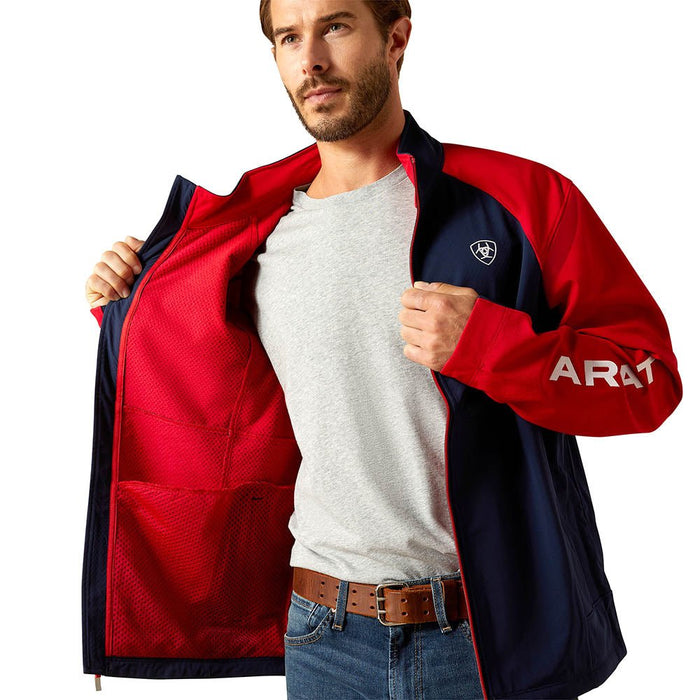 Ariat Mens Team EQ Softshell Jacket - Lightweight Fleece Riding Jacket - AIBFP - Navy - Xsmall - Each - 3