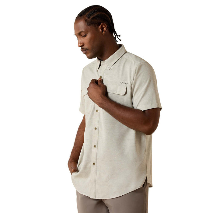Ariat Men's VentTek Fitted Outbound Short Sleeve Shirt - AI9H3 - Burnt Olive - Small - 1 ct - 1