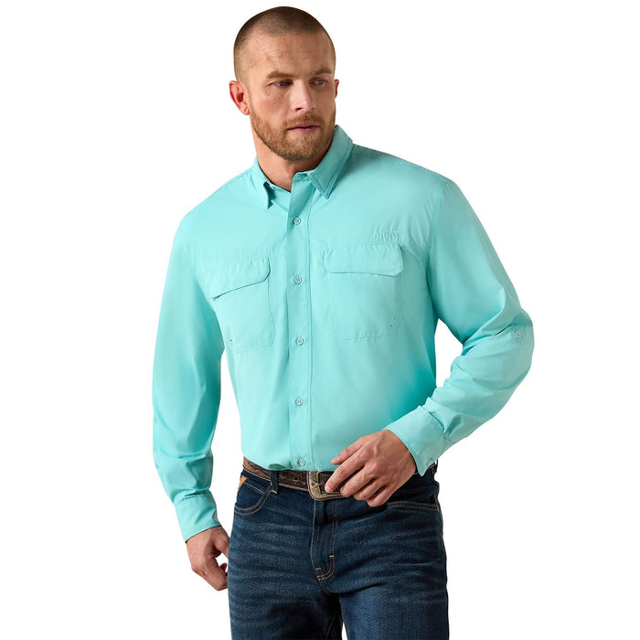 Ariat Men's VentTek Outbound Classic Fit Long Sleeve Shirt - AI9GK - Blue - Small - 1 ct - 1