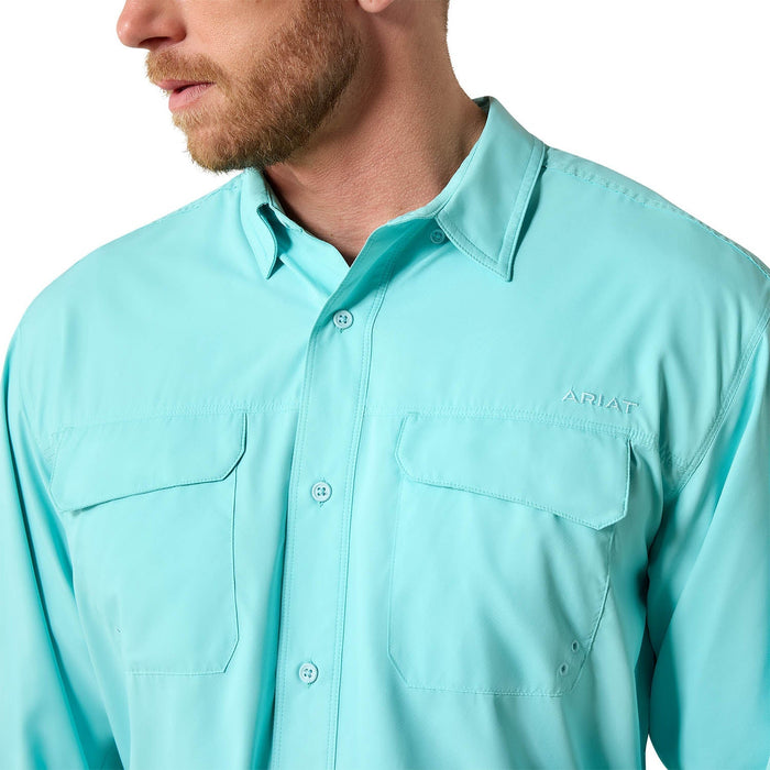 Ariat Men's VentTek Outbound Classic Fit Long Sleeve Shirt - AI9GK - Blue - Small - 1 ct - 3