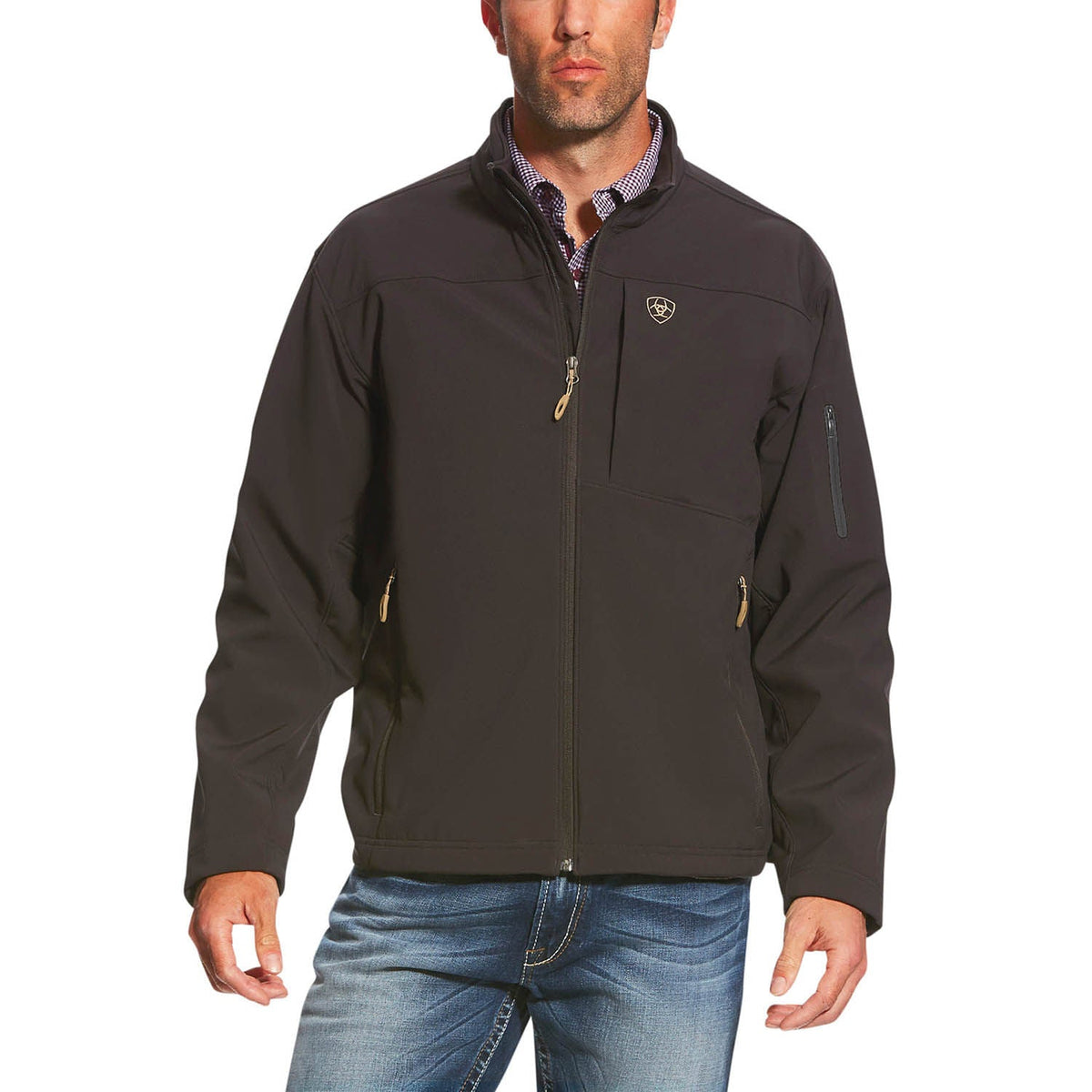 Ariat Men's Vernon 2.0 Softshell Jacket, Black / Coffee — Lambert Vet ...
