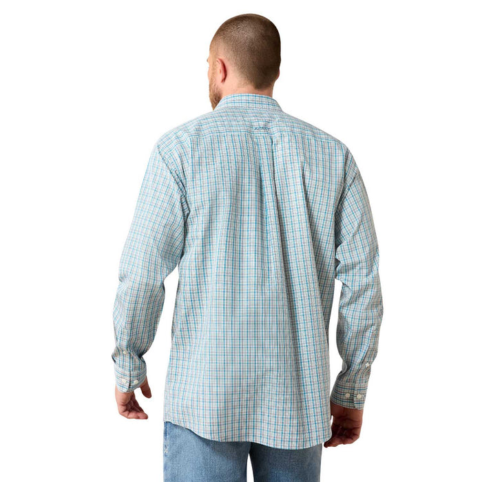 Ariat Men's Wrinkle Free Antonio Classic Fit Long Sleeve Shirt - AI9HL - Angel Blue Plaid - Small - 1 ct - 2
