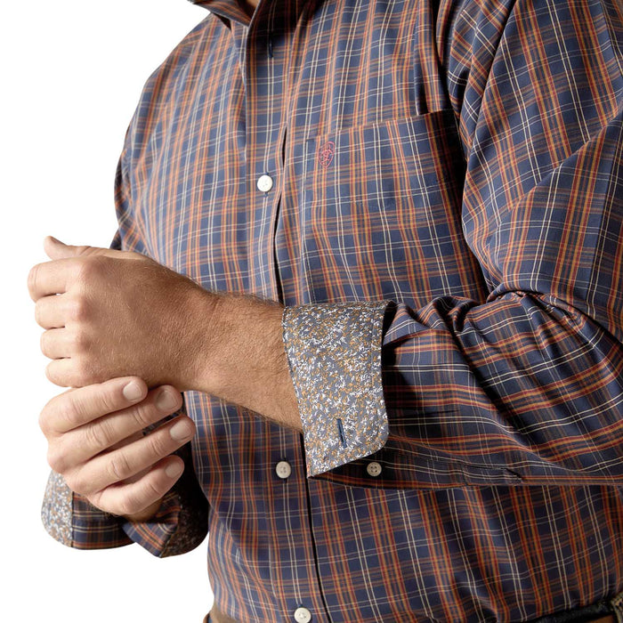 Ariat Men's Wrinkle Free Iker Longsleeve Shirt - AI582 - Navy - Small - 4