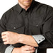 Ariat Mens Wrinkle Free Refines Slub Long Sleeve Shirt - AI8JY - Black - Small - Each - 4