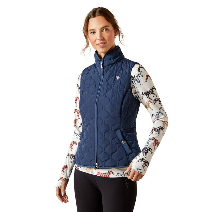 Ariat Womens Ashley 2.0 Insulated Vest – Lightweight Warmth, Tailored Fit, Weather - Resistant - AIBF4 - Blue - Xsmall - Each - 1