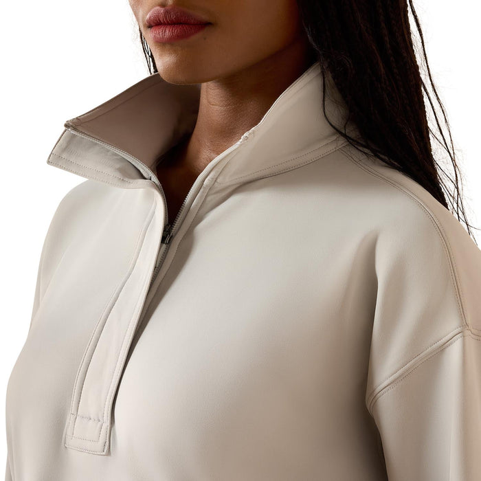 Ariat Women's Breeze Logo 1/2 Zip Fleece Sweatshirt - AIBQJ - Grey - XSmall - 3