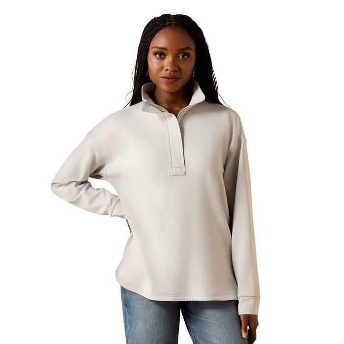 Ariat Women's Breeze Logo 1/2 Zip Fleece Sweatshirt - AIBQJ - Grey - XSmall - 1