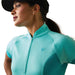 Ariat Women’s Cambria Jersey 1/4 Zip Baselayer – Lightweight Riding Shirt with UPF 50+ - AI222 - Pool Blue - Small - 2