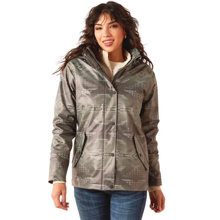Ariat Womens Drizzle Rain Slicker - AI8EY - Grey Dune - Small - Each - 5