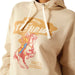 Ariat Womens Essential Sendero "Yeehaw" Oversized Graphic Hoodie – Casual Texas - Inspired Pullover - AIBJ9 - Oyster Grey - Small - 3