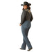 Ariat Womens Frazey High Rise Slim Trouser Jeans - AI8LE - Blue - 27 R - Each - 2