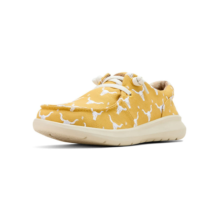 Ariat Women's Hilo Casual Slip - On Shoes with No Tie - Laces – Comfortable Everyday Wear - ADJN - 7 - Mustard Steer Head - Regular - 11