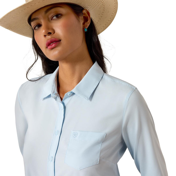 Ariat Women's Kirby Pro Shirt – Long Sleeve, Athletic Fit, UV Protection, Riding & Outdoor Wear - AIBP6 - Nantucket Breeze - XSmall - Each - 12