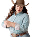 Ariat Women's Kirby Wrinkle - Free Long Sleeve Shirt – Figure - Flattering, Equestrian Performance Top - AI57D - Multi - Small - 4