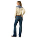 Ariat Women's Mid Rise Fiona Boot Cut Jeans - Stretchy Everyday Western Wear - AI3CW - Blue - 25 R - 1 ct - 2