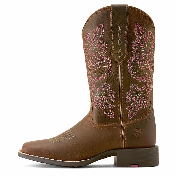 Ariat Women's Round Up Wide Square Toe StretchFit Boots - AI6BM - Sassy Brown - 7 - Pair - 2