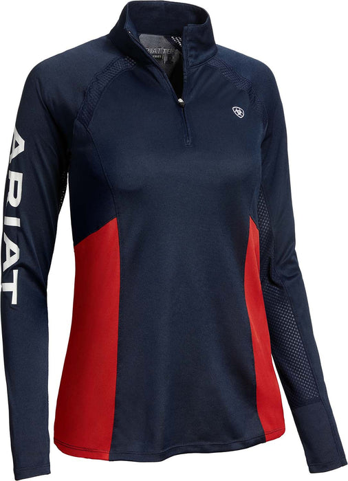 Ariat Women's Sunstopper Team 2.0 1/4 Zip Baselayer - AIHG-disc - Medium - 7