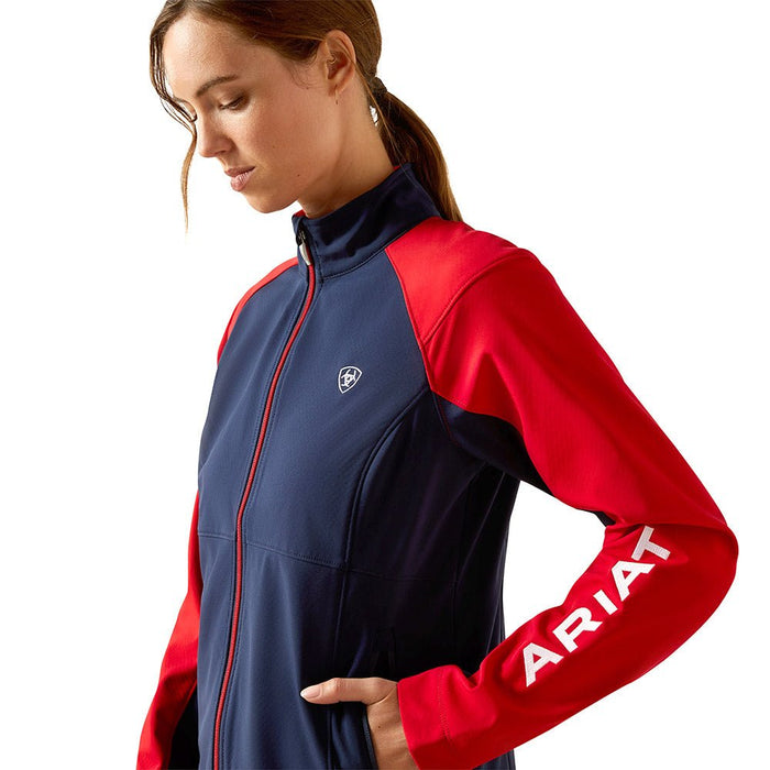 Ariat Womens Team EQ Softshell Riding Jacket – Fleece Lined, Wind & Water Resistant - AIBG3 - Navy - Xsmall - Each - 3