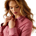 Ariat Women’s Team Kirby Wrinkle - Resistant Stretch Western Performance Shirt - AI8AH - Mauvewood - Small - 18