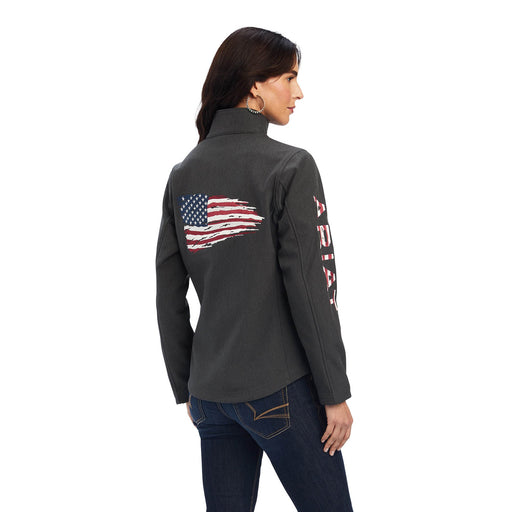 Ariat Women's Team Patriot Softshell Jacket, Heather Charcoal - AI1FT - Medium - 2