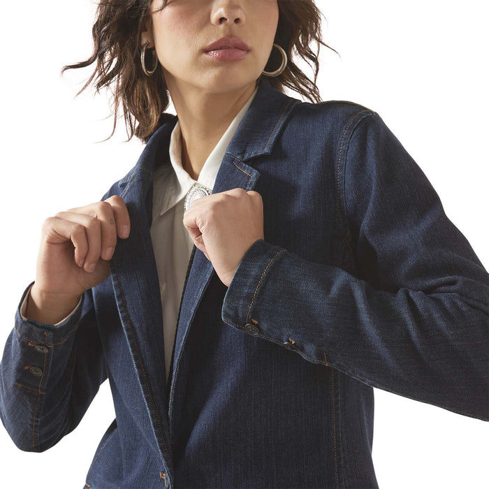 Ariat Womens Tourist Blazer - AI8BS - Dark Denim - Small - Each - 3