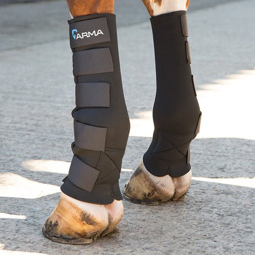 Arma Mud Socks for Horses – Neoprene Lower Leg Protection, Mud Fever Prevention, Set of 2 - SEP2BR - Black - Full - Pair (2 ct) - 2