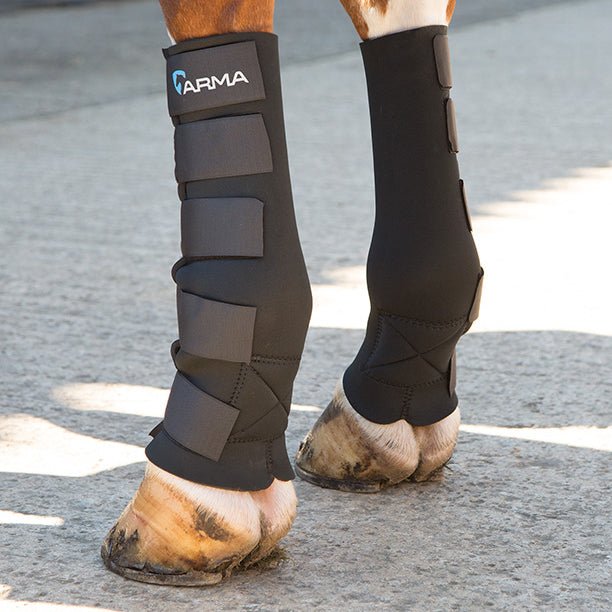 Arma Mud Socks for Horses – Neoprene Lower Leg Protection, Mud Fever Prevention, Set of 2 - SEP2BR - Black - Full - Pair (2 ct) - 2