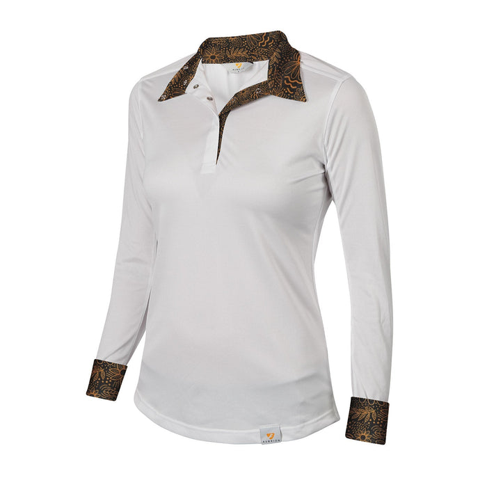 Aubrion Ladies Equestrian Style Long Sleeve Show Shirt - SEP4SP - Xsmall - Floral - 3