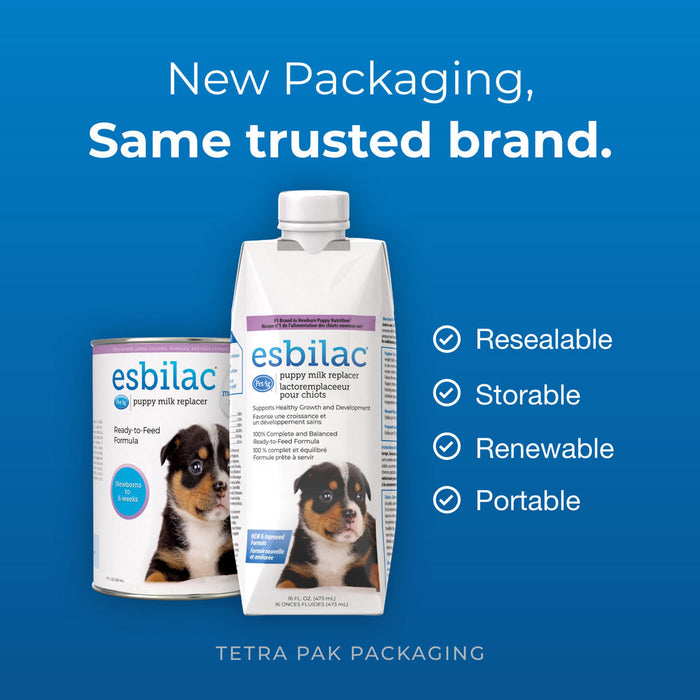 PetAg Esbilac Puppy Milk Replacer Liquid  Suplement Ready-to-Feed Formula with Vitamins 16 fl-oz Size 16 oz