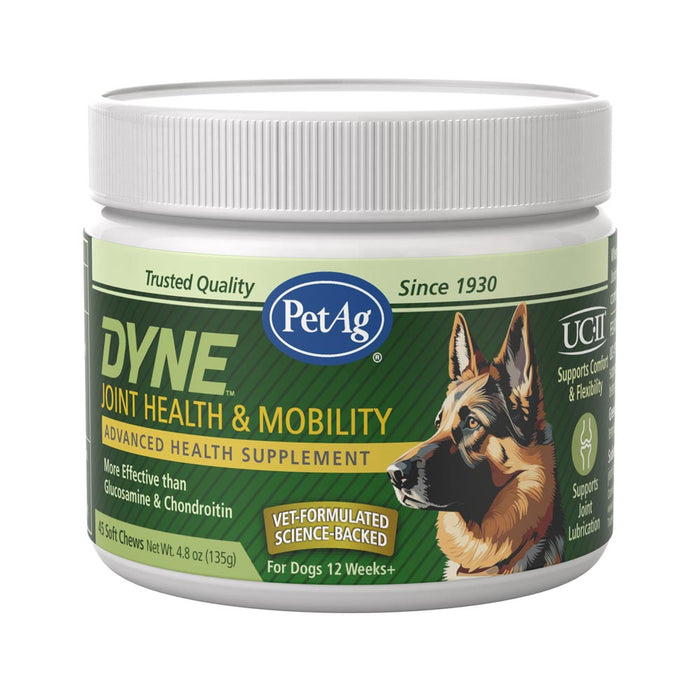 PetAg Dyne Soft Chews Joint Health & Mobility Chicken Liver Flavored 45 Count Size 45 ct.