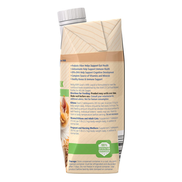 PetAg Goats Milk KMR Liquid Kitten Milk Replacer Ready-to-Feed Formula 16 oz. Size 16 oz