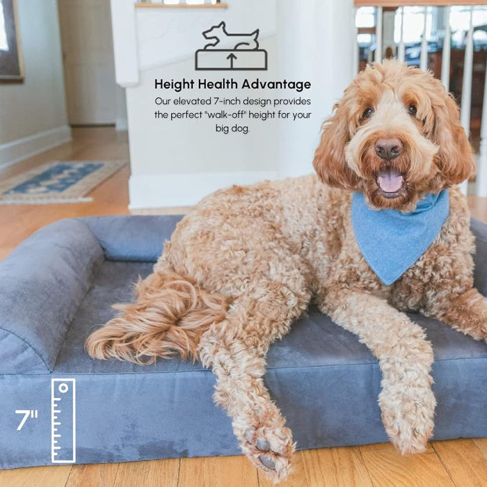 Big Barker 7" Thick Orthopedic Sofa Dog Bed for Large & Giant Breed Dogs – Vet Recommended, Joint Support, Durable Foam - Jeffers - Dog Supplies > Dog Beds