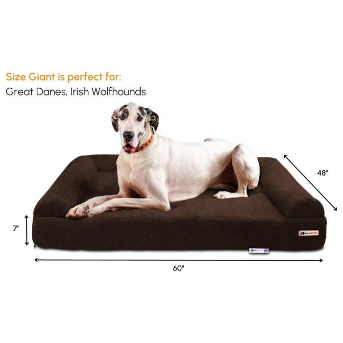 Big Barker 7" Thick Orthopedic Sofa Dog Bed for Large & Giant Breed Dogs – Vet Recommended, Joint Support, Durable Foam - Jeffers - Dog Supplies > Dog Beds