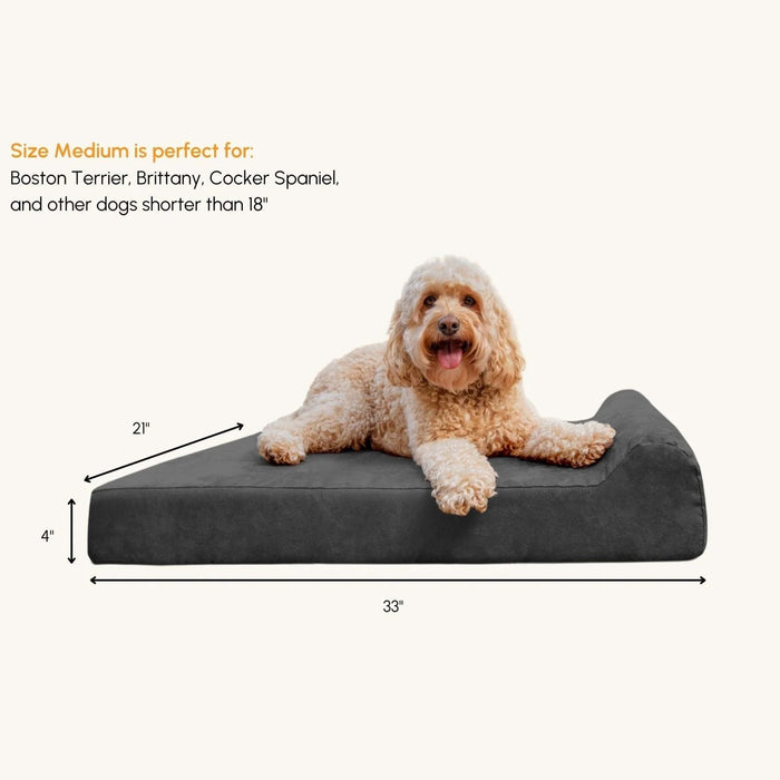 Big Barker Headrest Dog Bed, 4" Thick – Orthopedic Support for Small to Large Dogs - Jeffers - Dog Supplies > Dog Beds