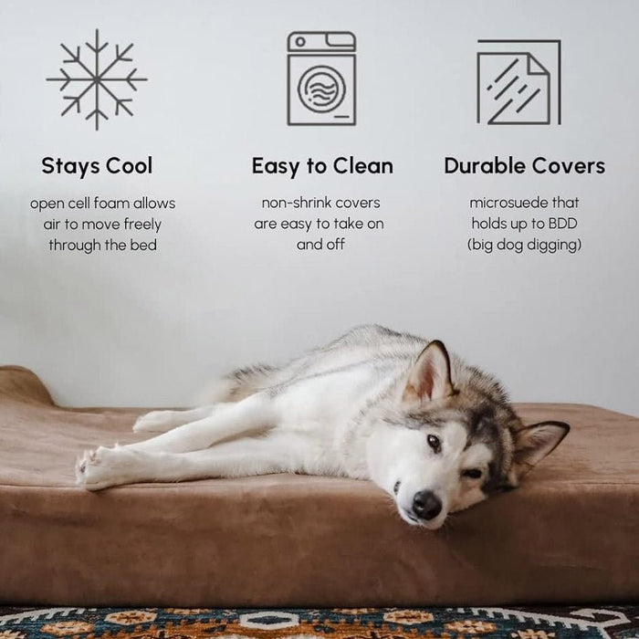 Big Barker Original Sleek Dog Bed, 7" Thick – Orthopedic Foam for Large & Giant Dogs - Jeffers - Dog Supplies > Dog Beds
